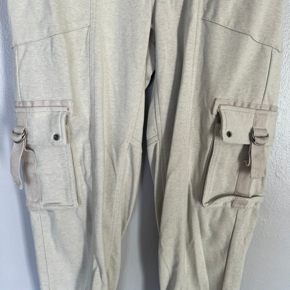 Free People Semi Charmed Cargo Jogger Pants Tan Sz XS Grunge Streetwear Relaxed - Picture 6 of 13